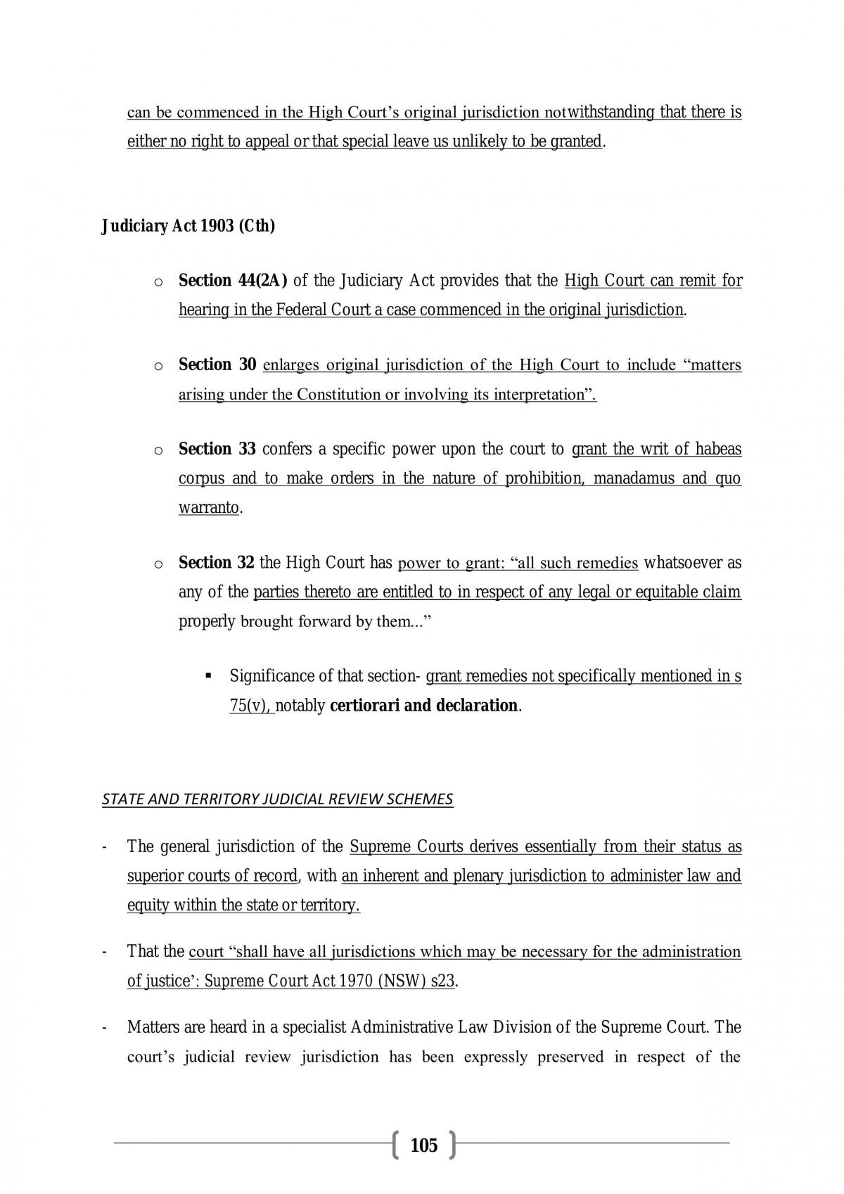 Admin law notes - Page 105