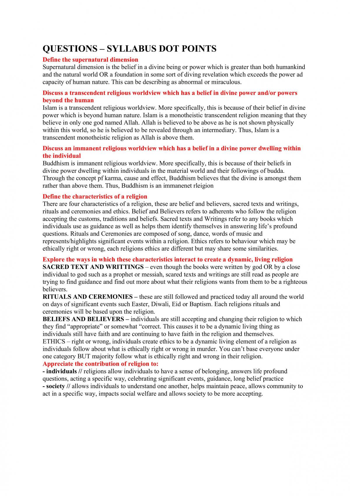 Studies of Religion II compelte notes - Page 6