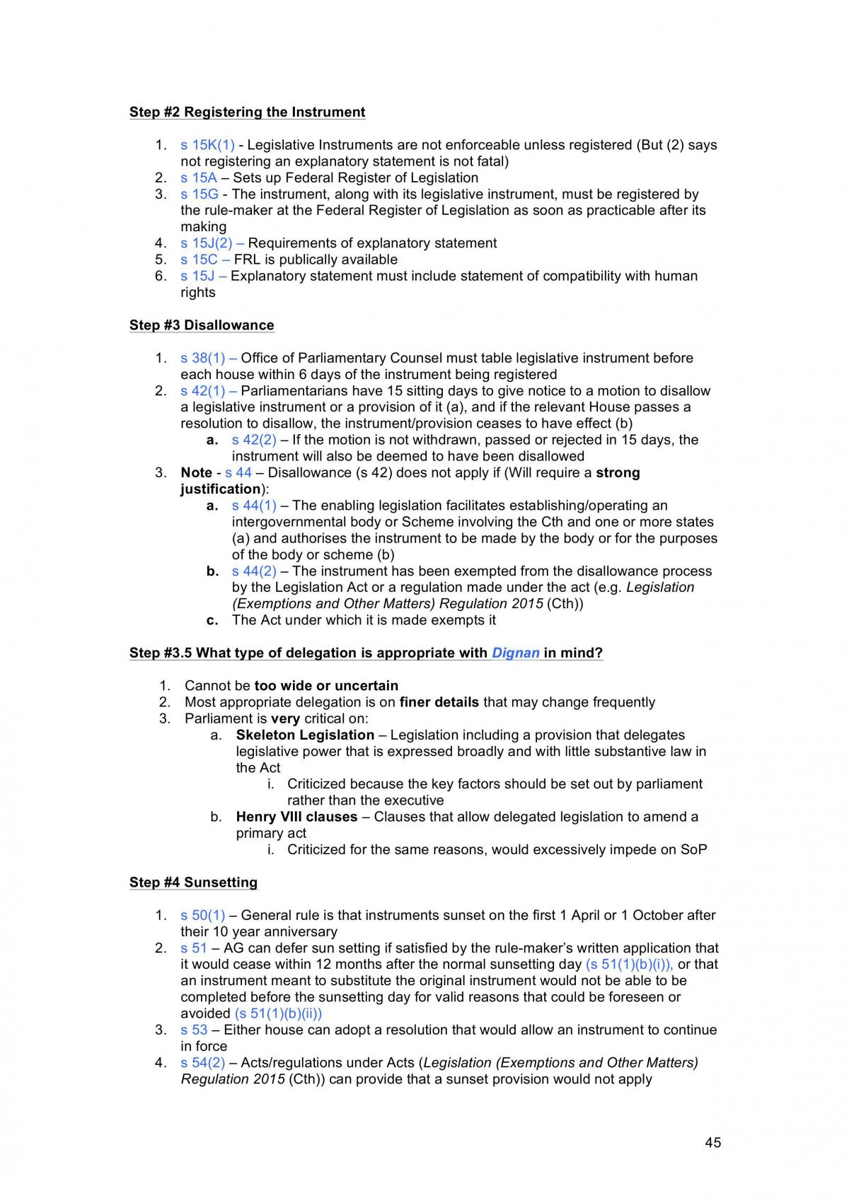 Principles of Public Law Exam Notes - Page 45