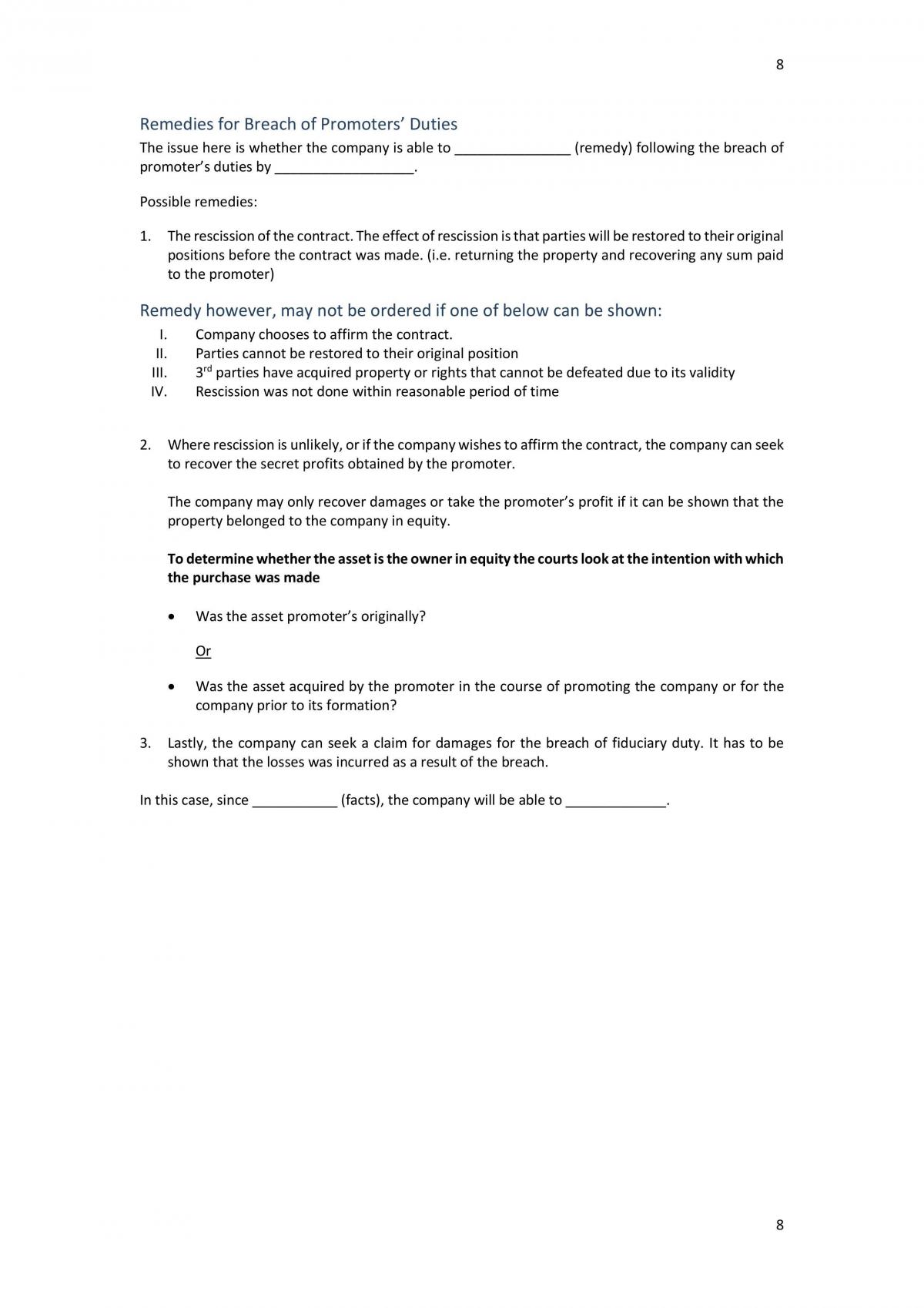 AC3203 Company Law and Corp Governance full notes - Page 8
