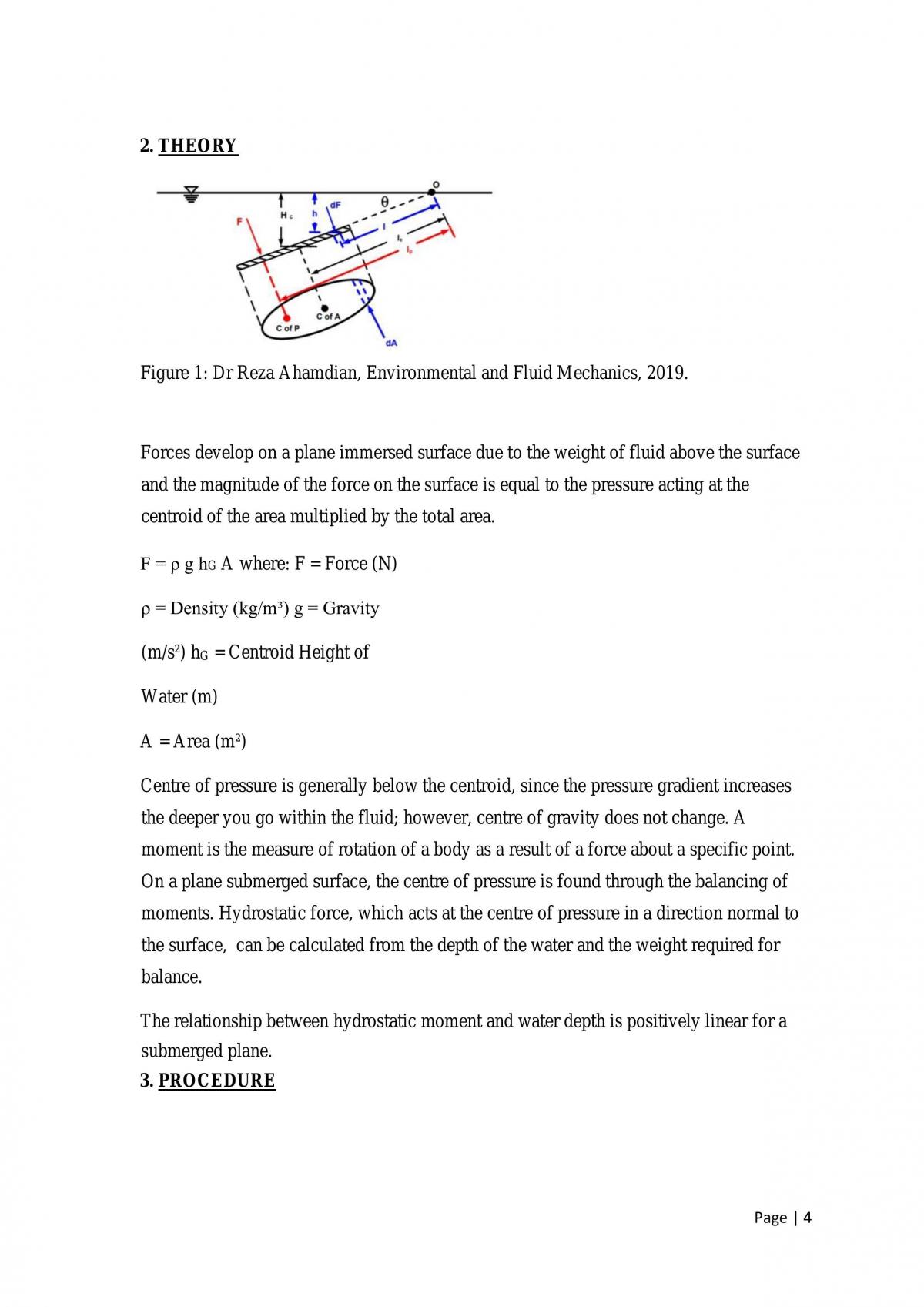 Calculating forces exerted on submerged surfaces en1911