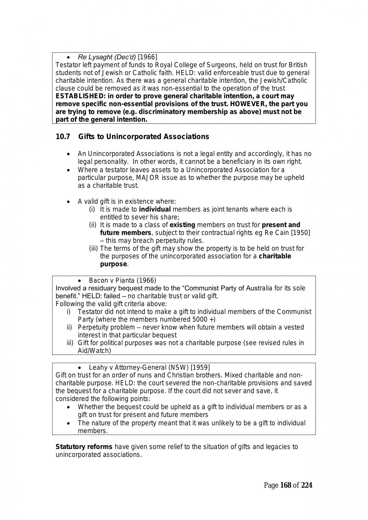 70517 - Equity & Trusts Final Exam Notes - Page 168
