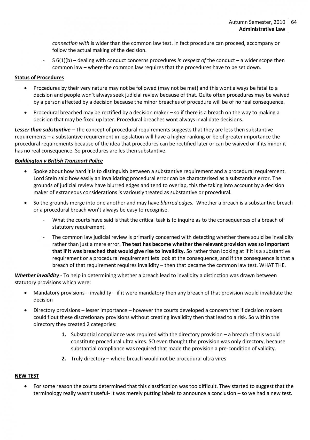 Administrative Law Notes Part A - Page 64