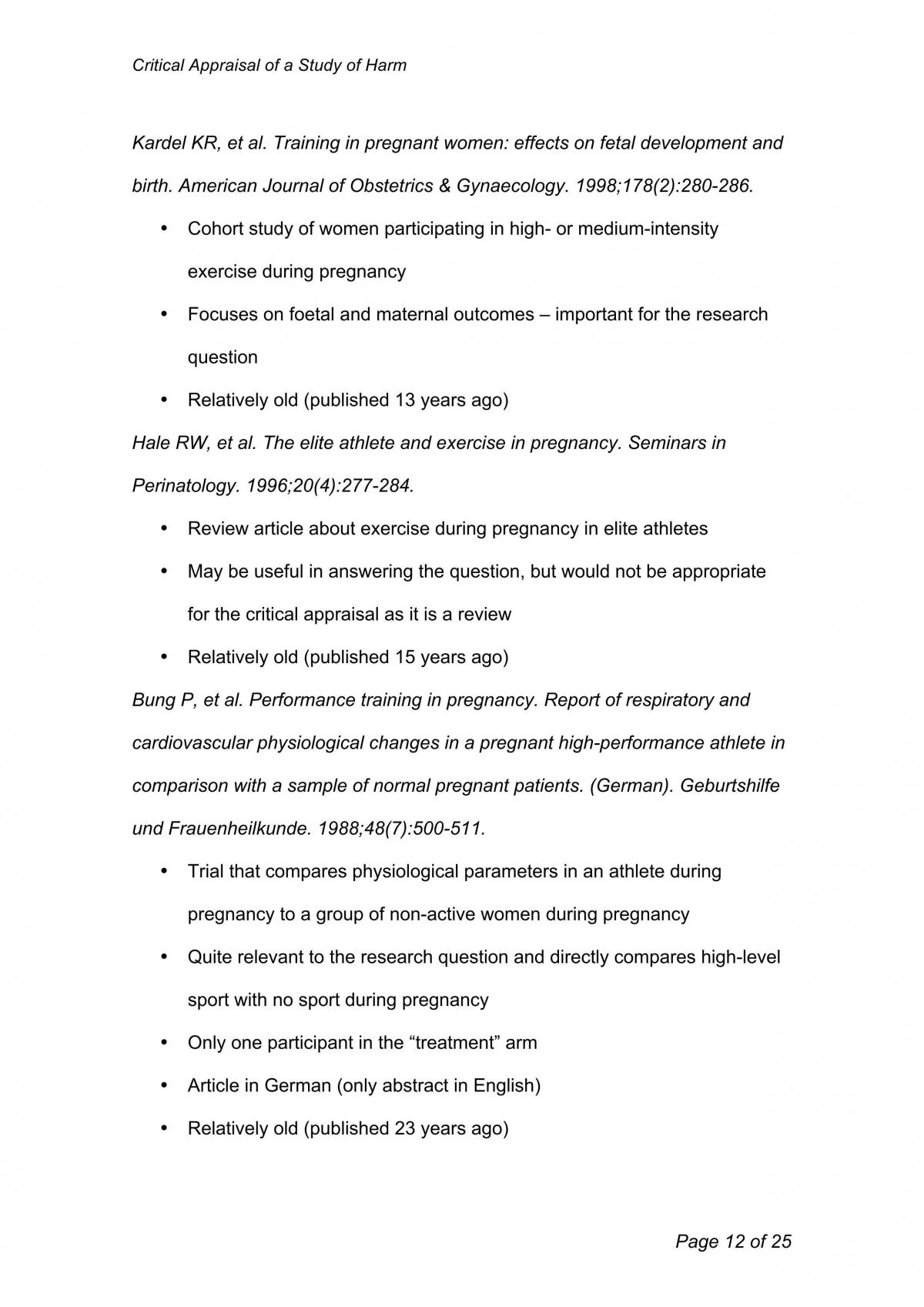 EBCP Critical Appraisal of a Harm Article  - Page 12