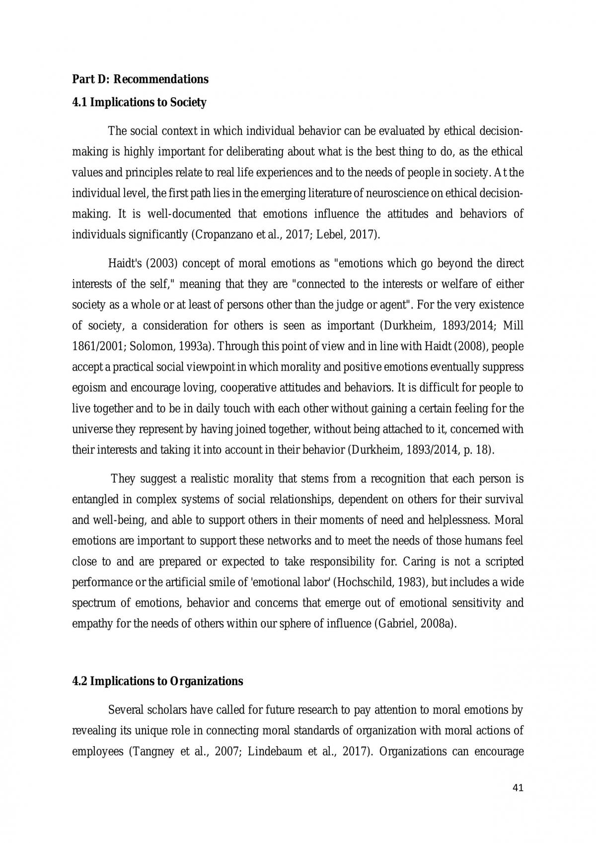 The relationship between emotion and individual's ethical behavior - Page 42