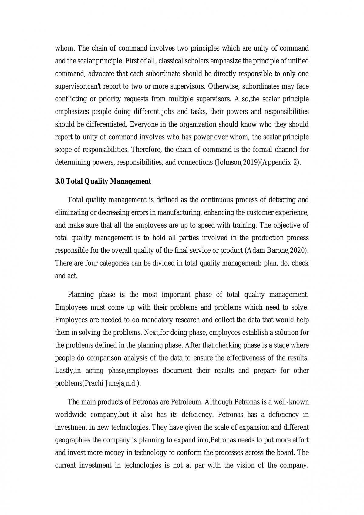 Essay discussing management of Petronas Sdn.Bhd - Page 4