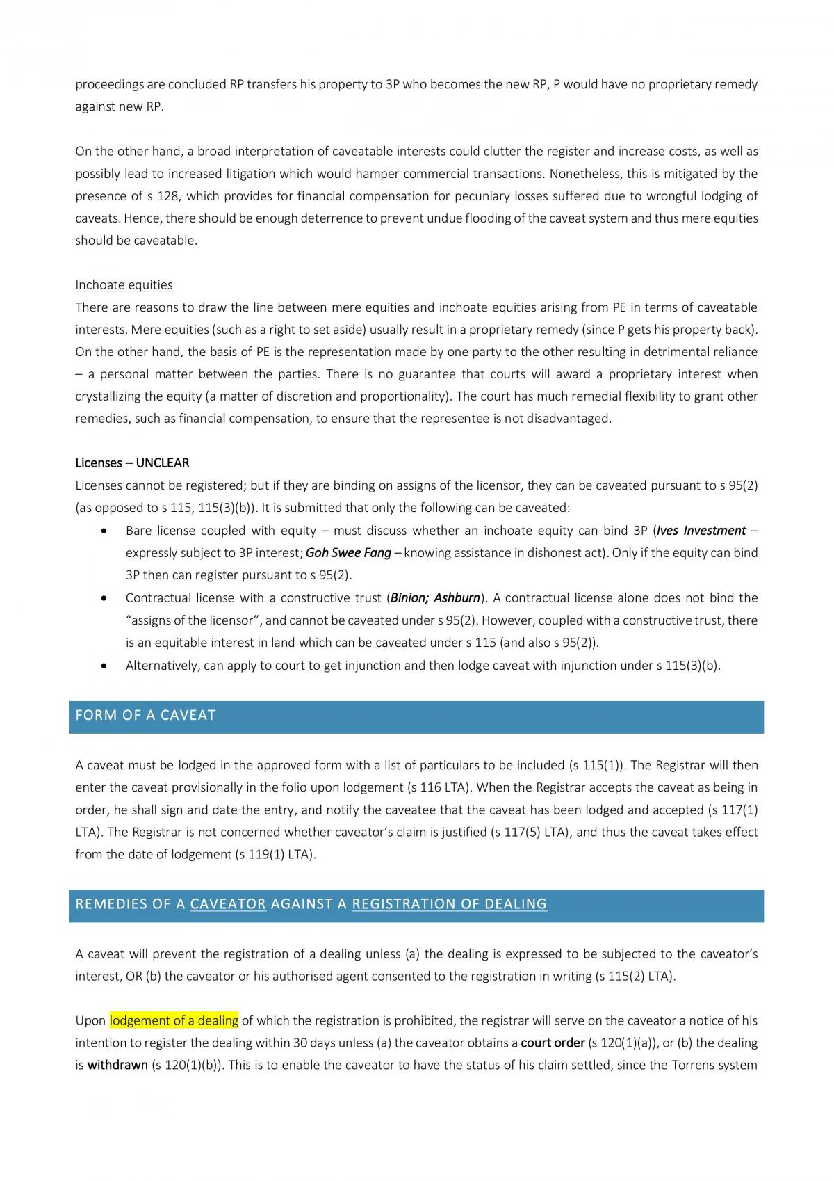 Principles of Property Law Notes - Page 72