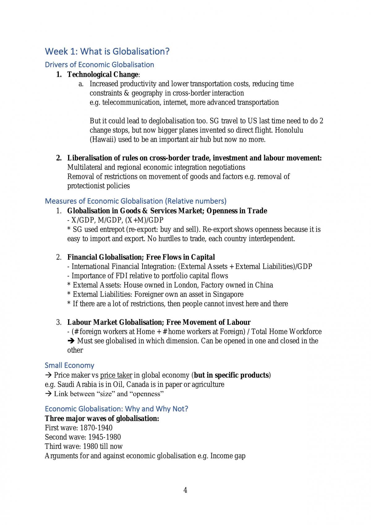 Economics of Globalisation Compiled Notes - Page 4