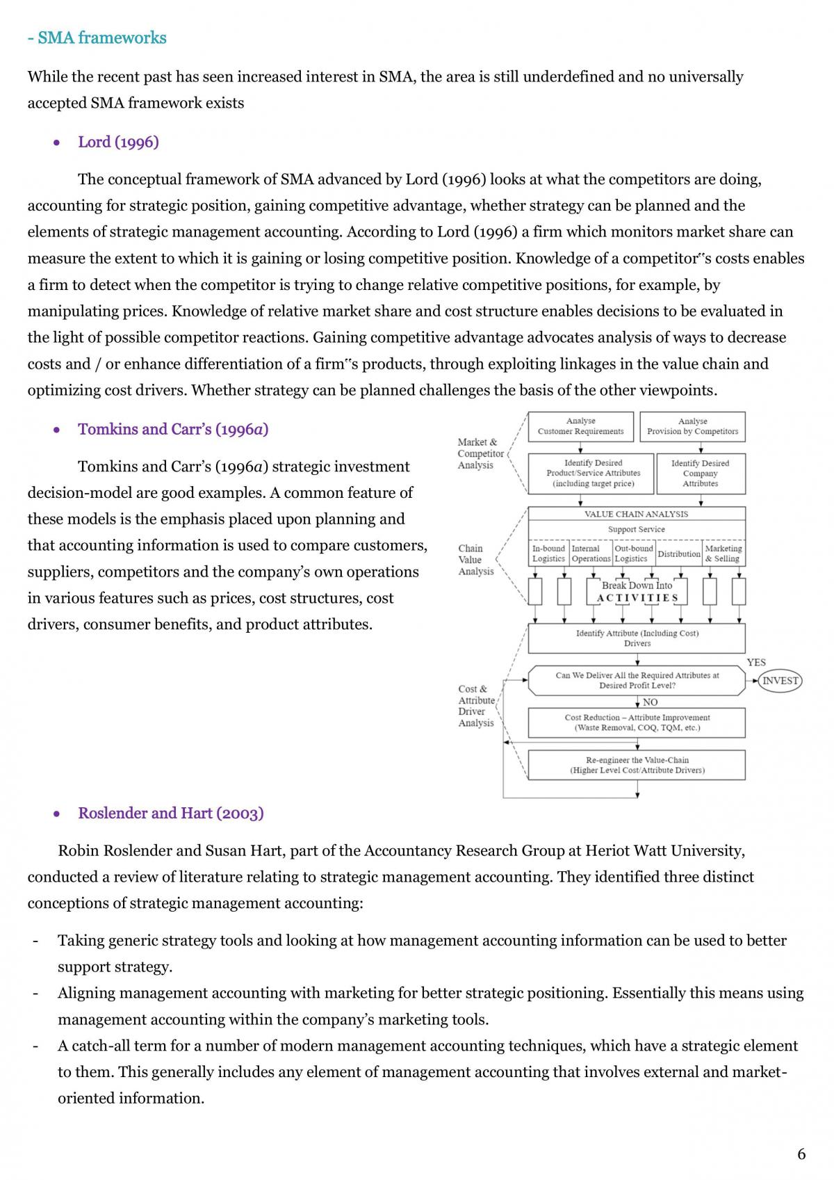 Advanced Management Accounting exam study notes - Page 6