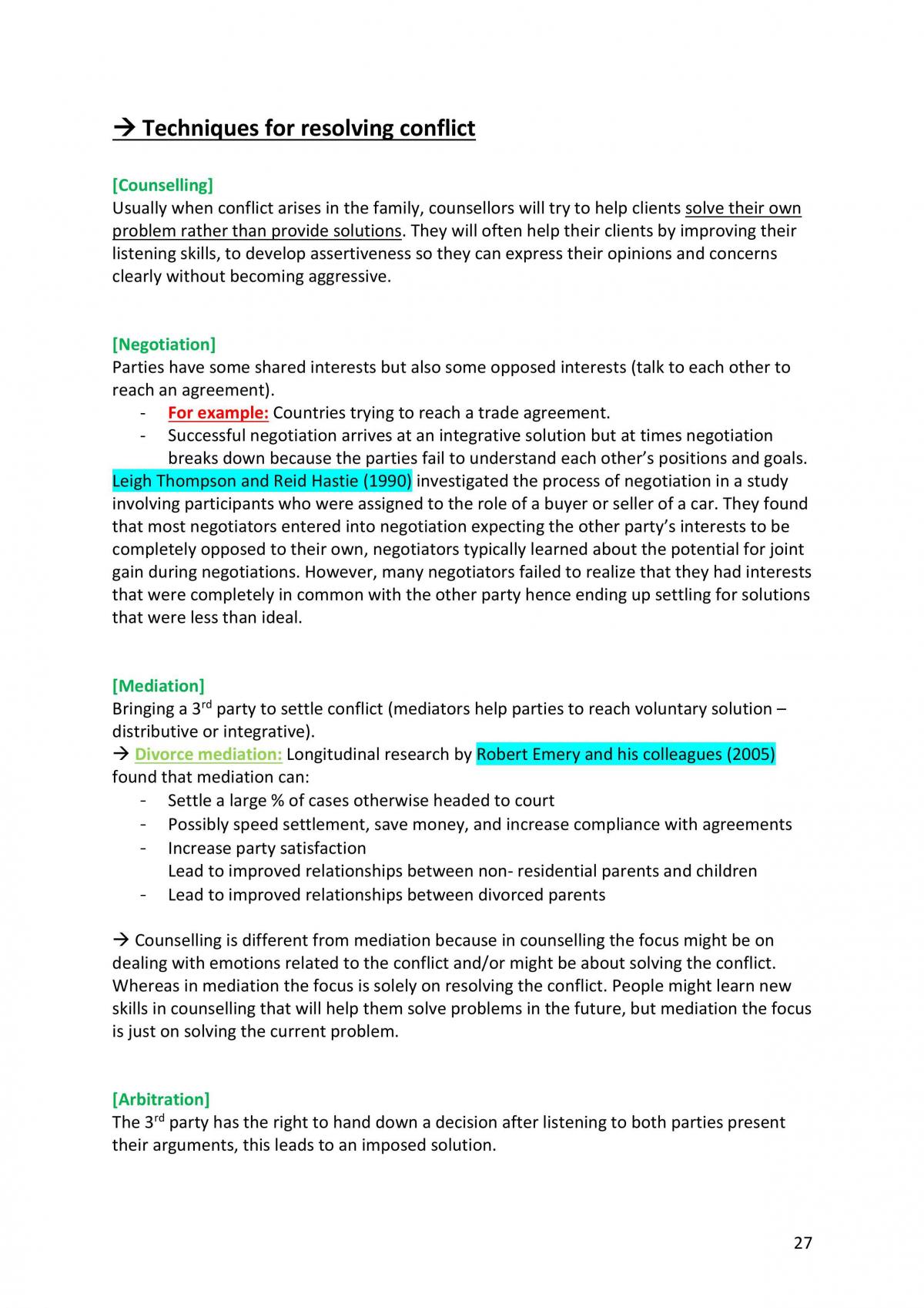 Psychology Semester One Exam notes  - Page 27