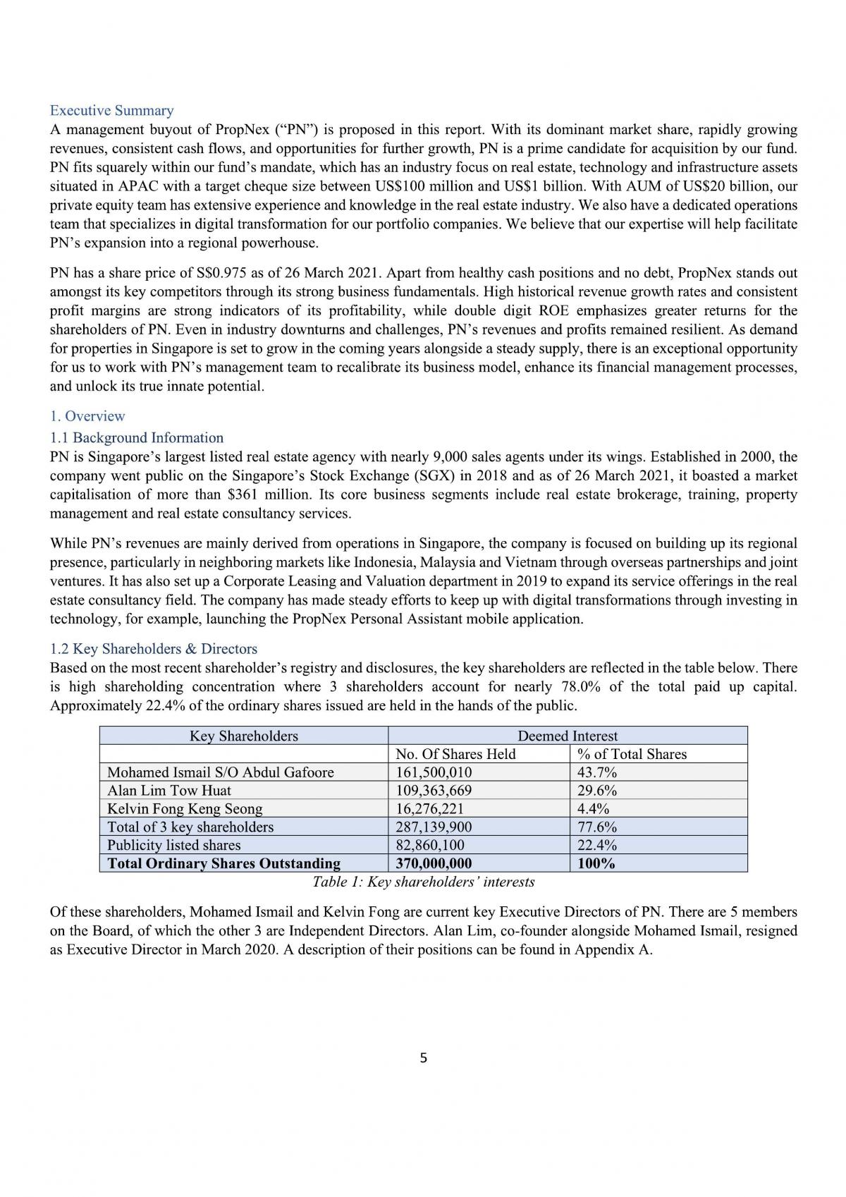 FIN4761A Private Equity PropNex Case Study - Page 4