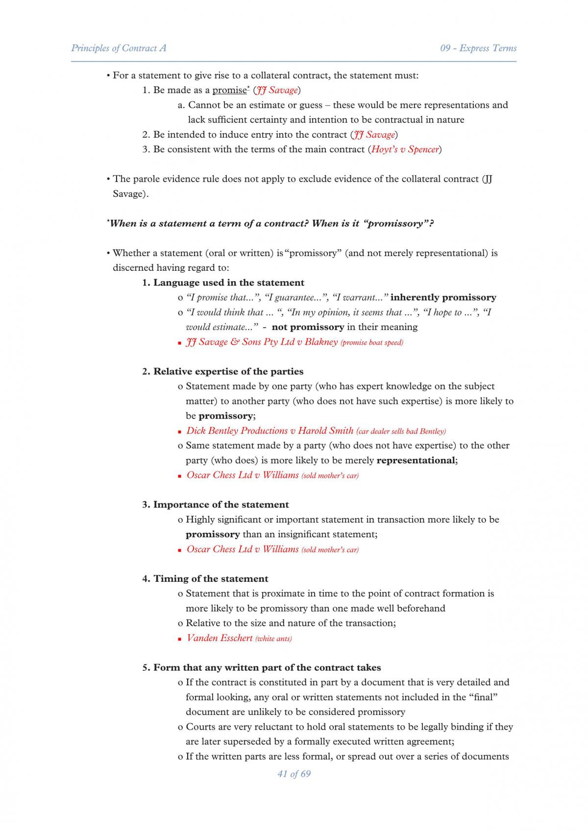 Contract (A)  Exam Notes for JD Course - Page 41