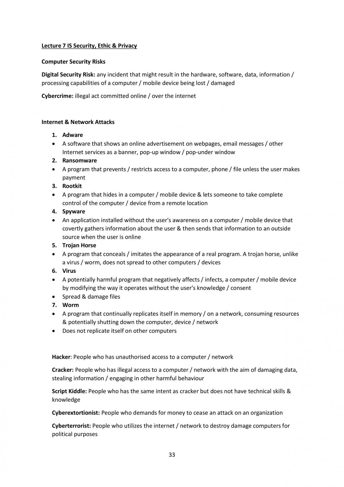 Information System Notes - Page 34
