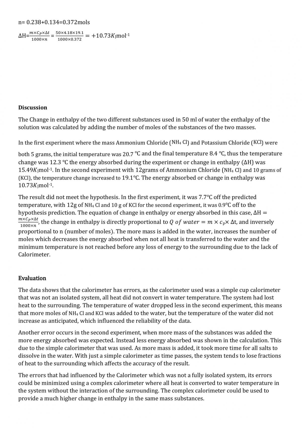 Design Practical: Enthalpy of Solution - Page 4