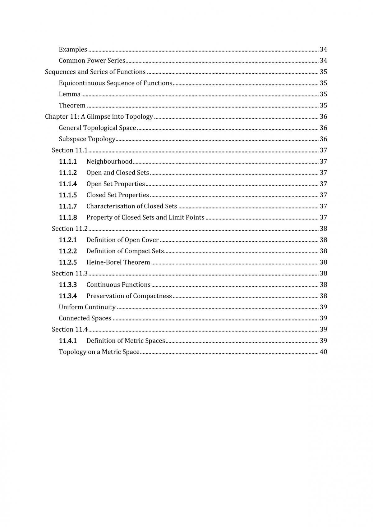 Mathematical Analysis II Summary Notes - Page 4