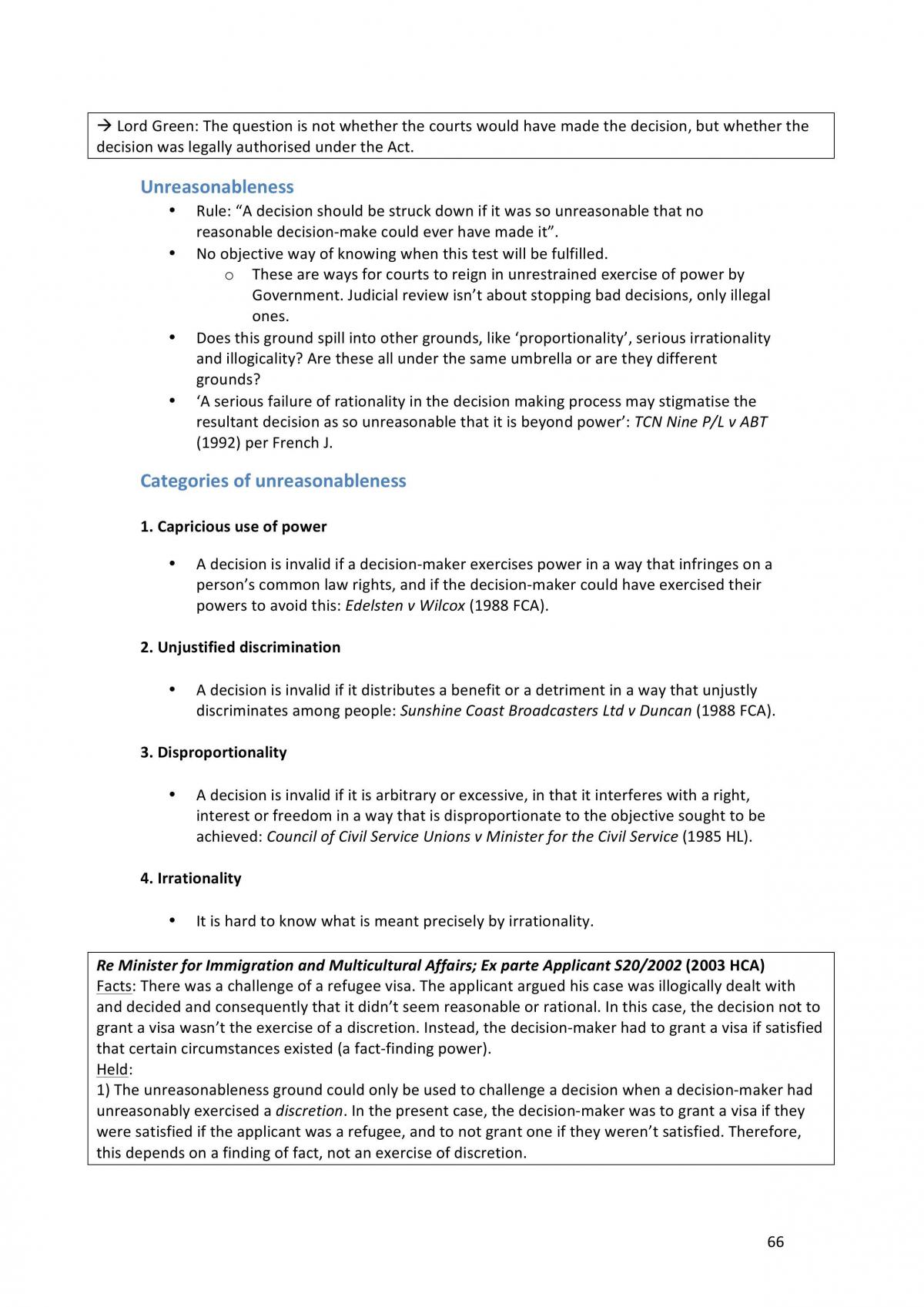 Administrative Law Exam Notes - Page 66