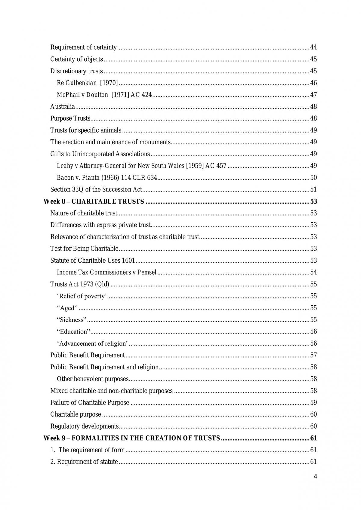 LAWS3113 Law of Trusts A Study Notes - Page 4