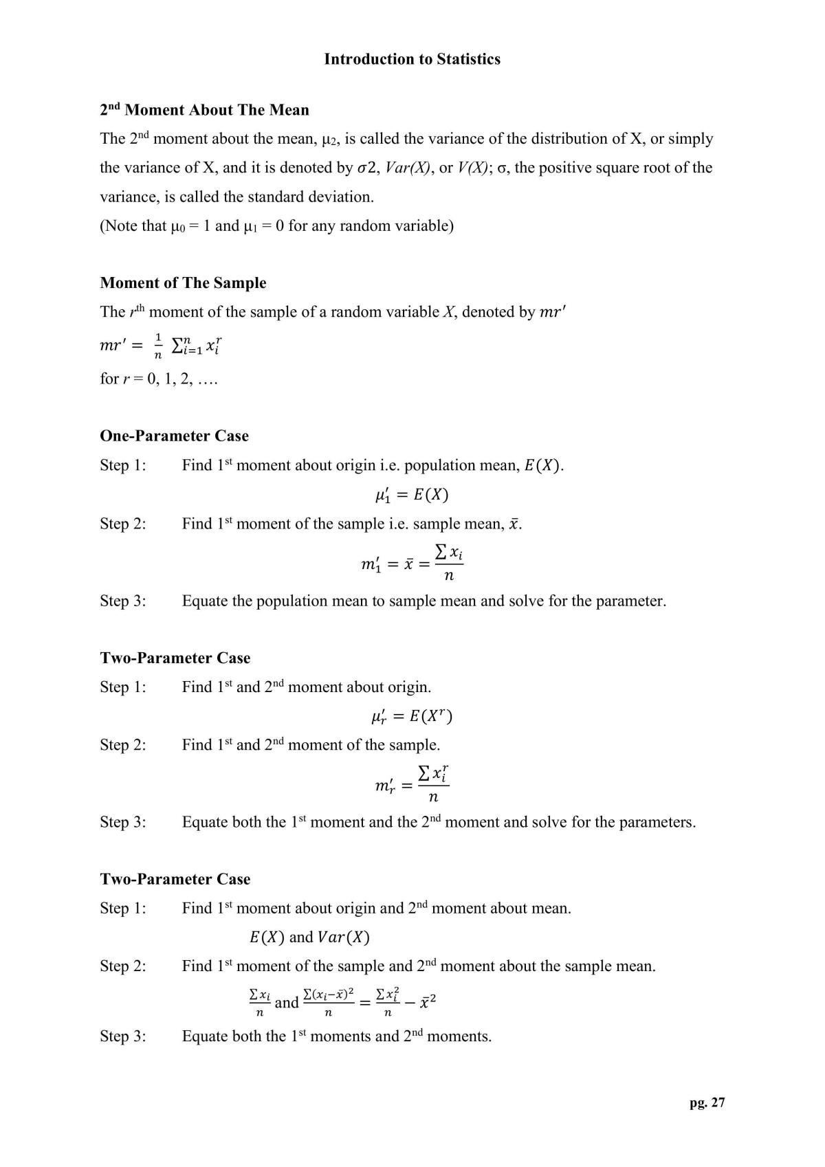 Introduction to Statistics - Page 27