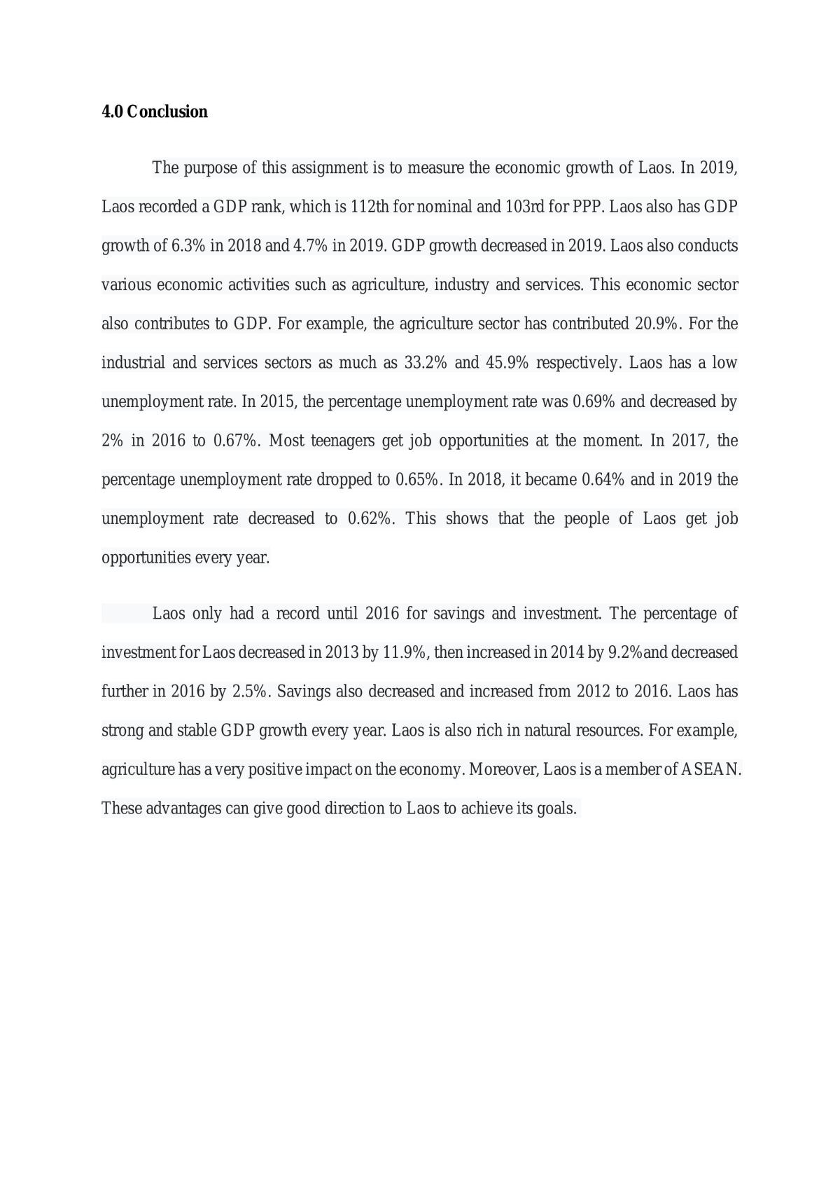 Macroeconomics: A Study on Laos - Page 20