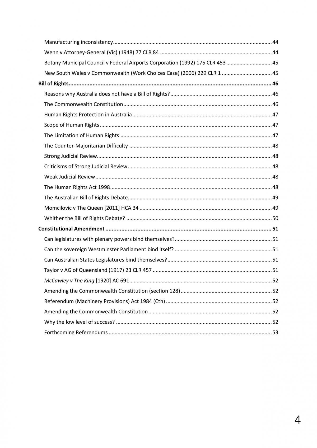 Constitutional Law Summary Notes - Page 4