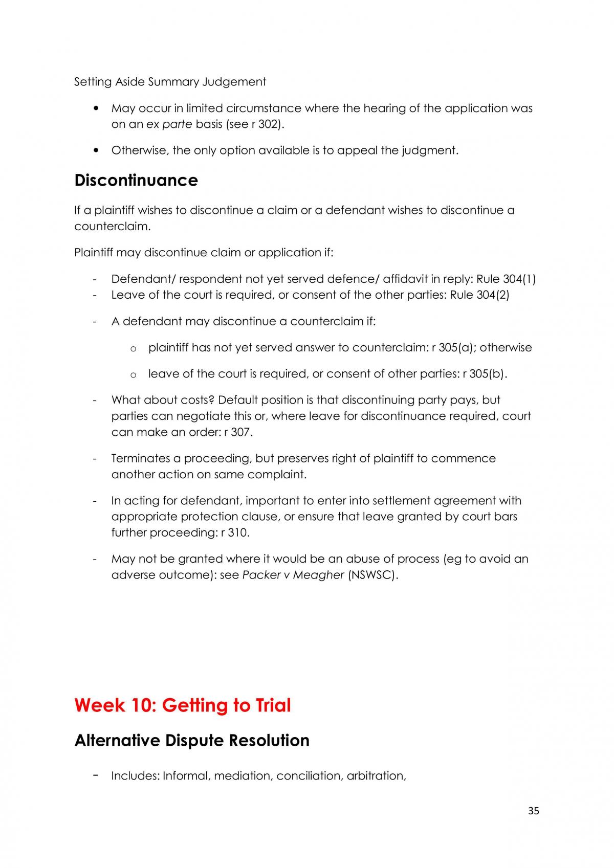 Civil Procedure Final Exam Notes - Page 35