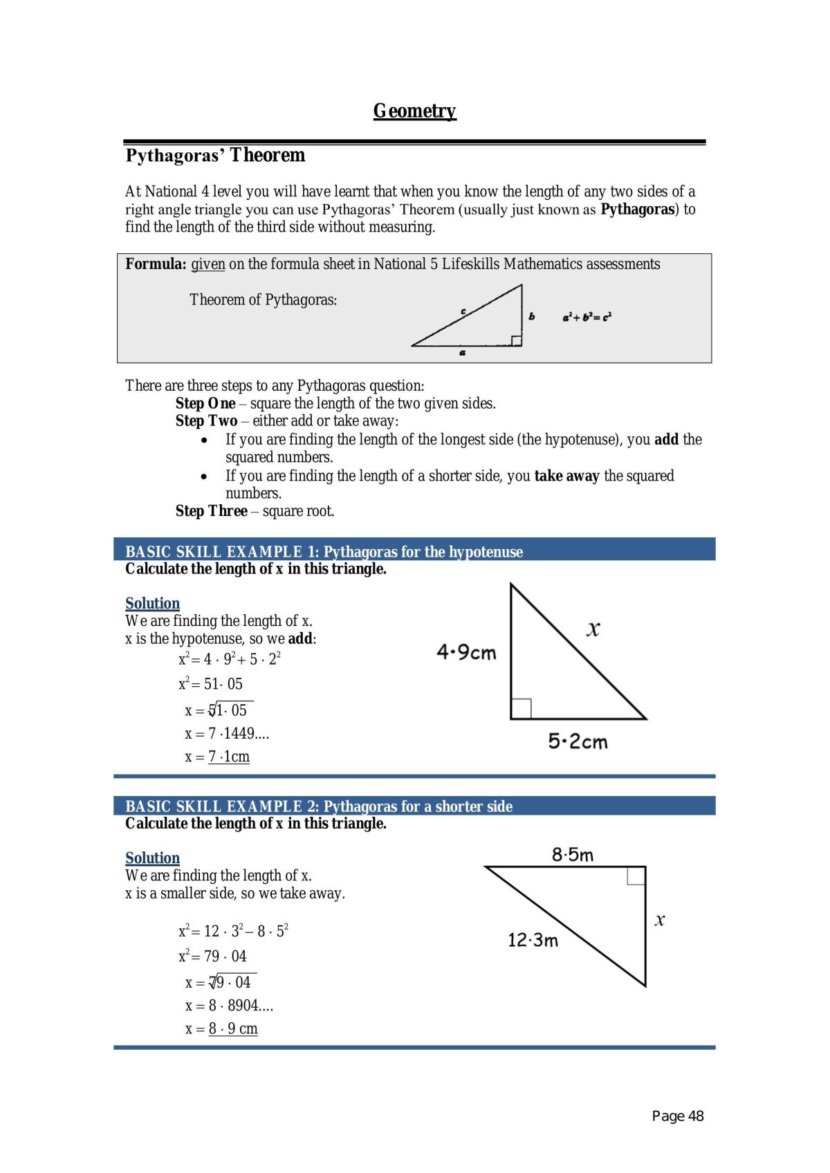 Application of Mathematics revision notes  - Page 47