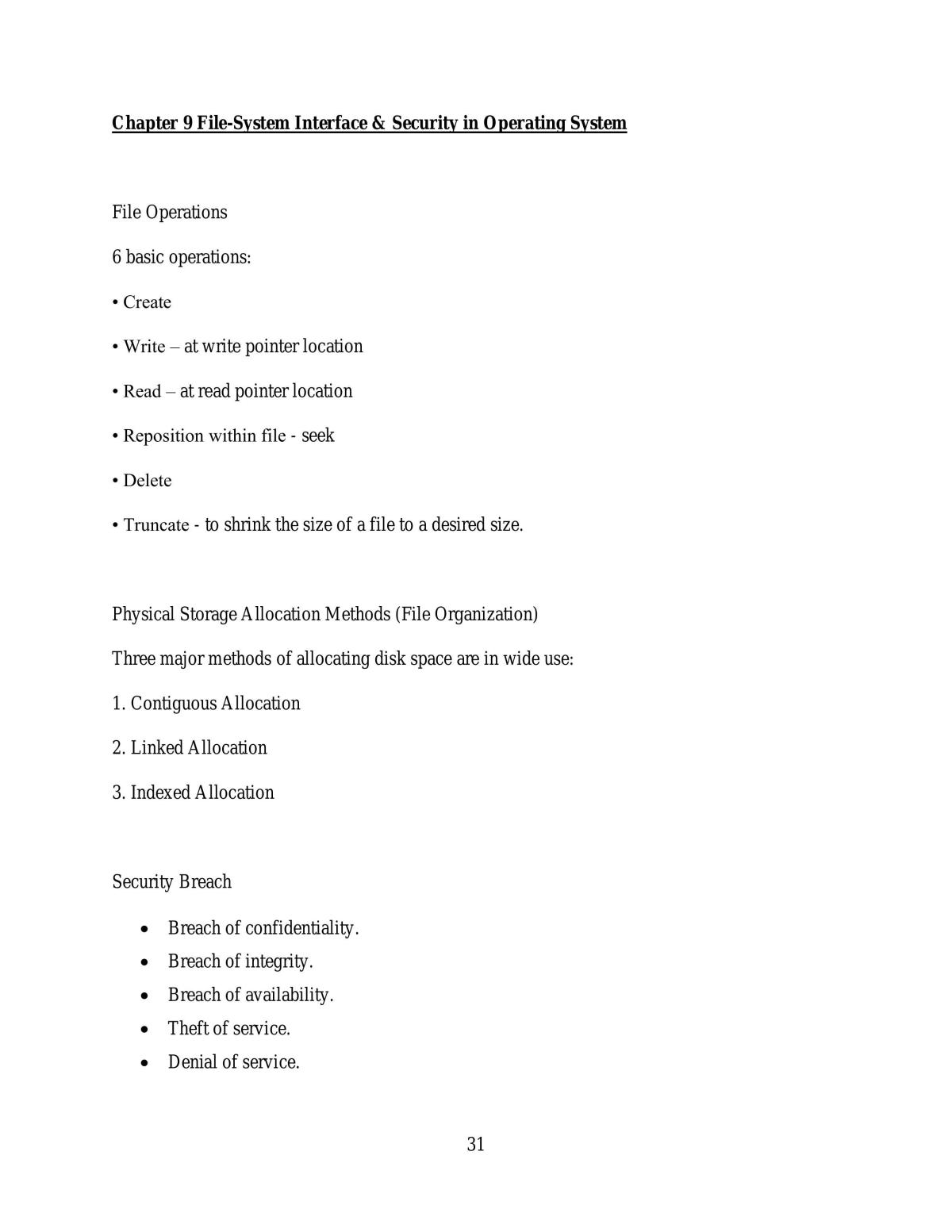 Operating System Notes - Page 31