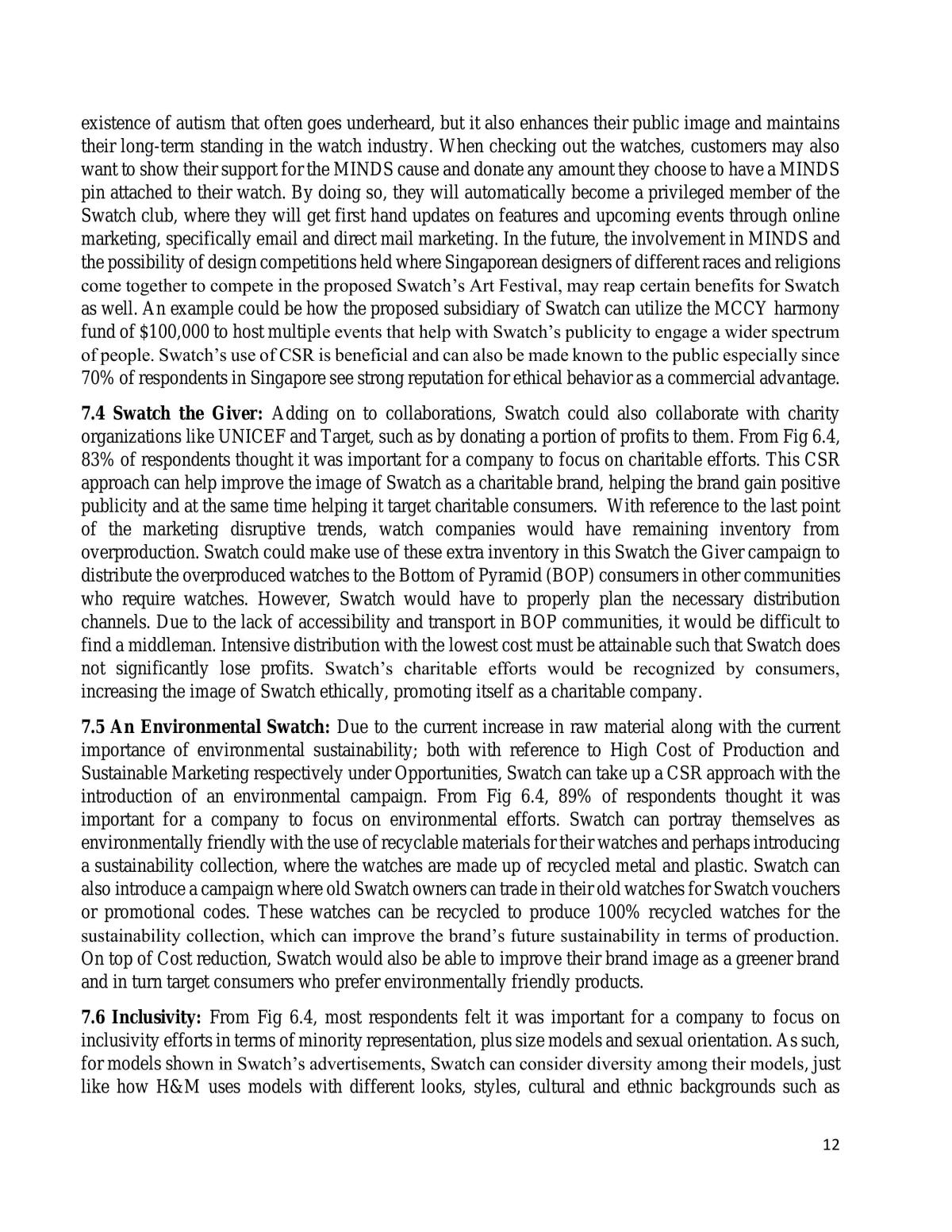 MKT1705A - Group Assignment Report - Page 12