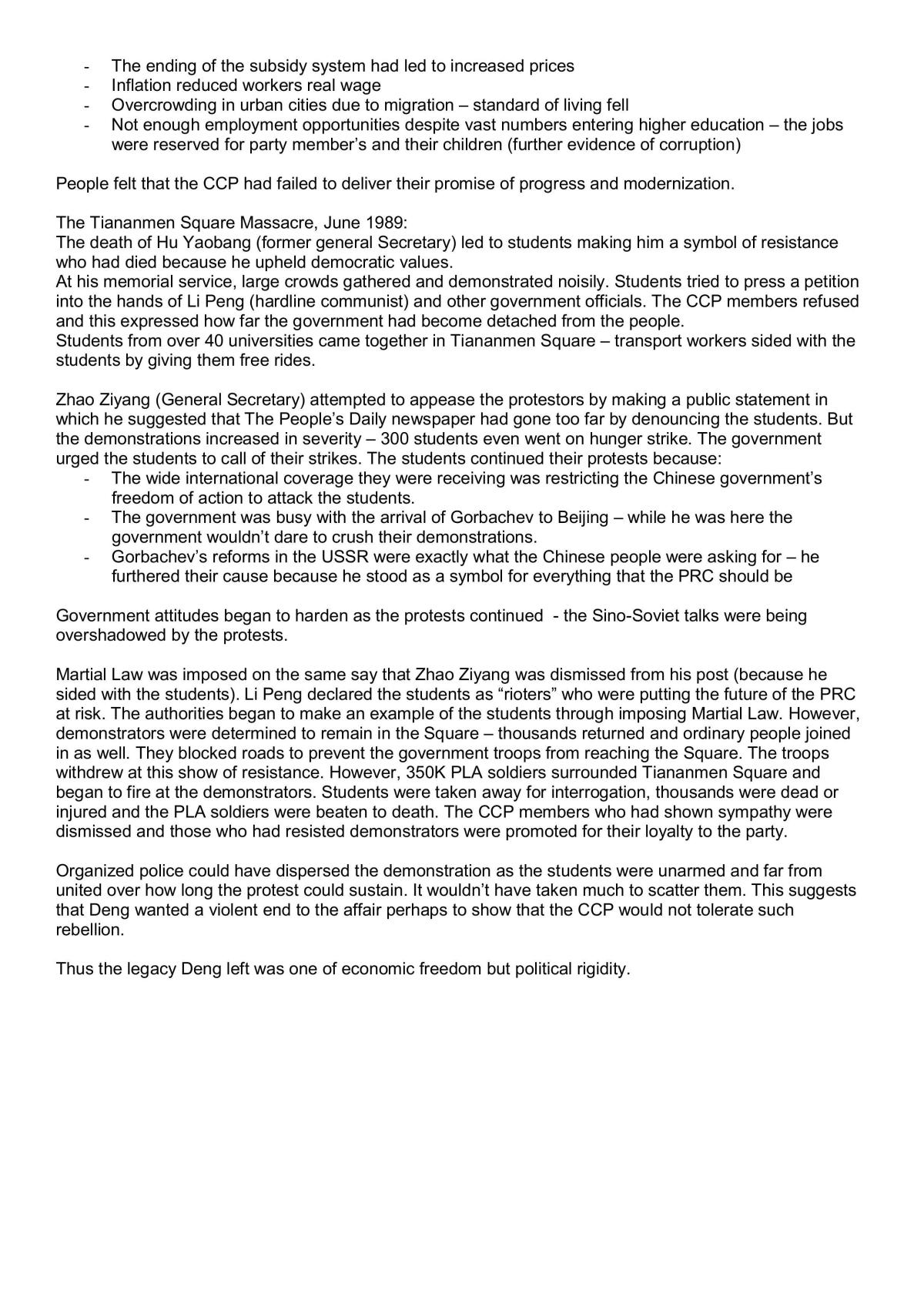 The Timeline of China - Pre 1949 to post 1978 Complete Study Notes - Page 33