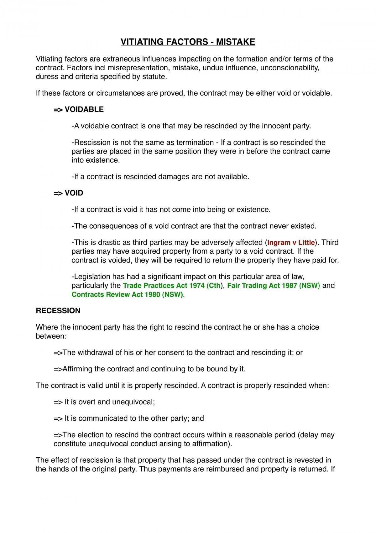 Complete Exam Notes Including Case Summaries - Page 63