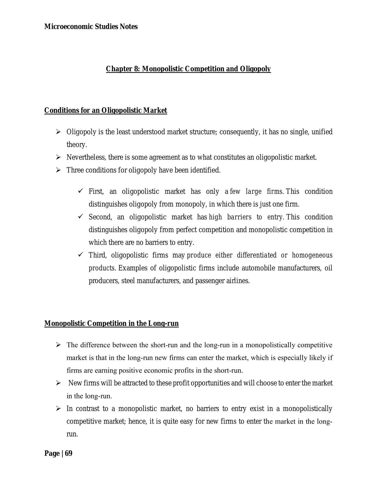 Microeconomic Studies Notes - Page 69