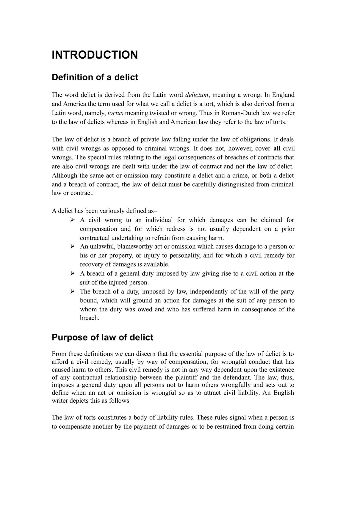 Law of Delict Complete Course Notes - Page 4