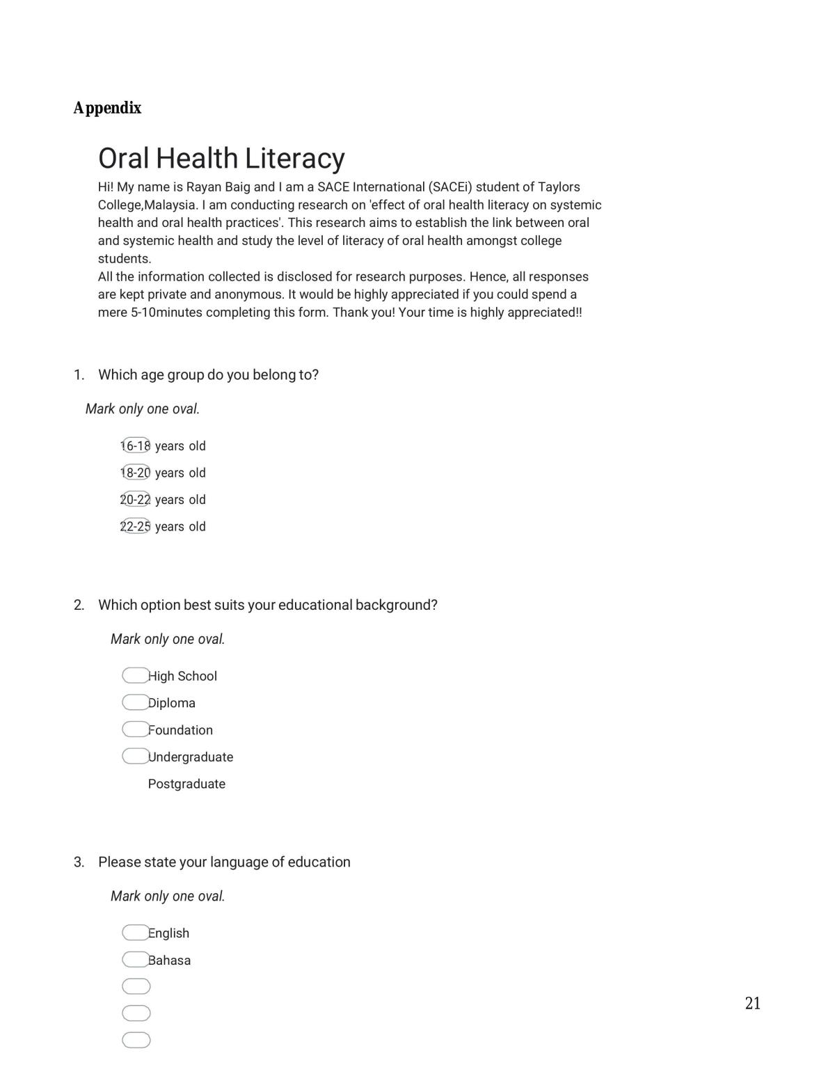 Assessment Type 1: Academic Literary Study - Page 21