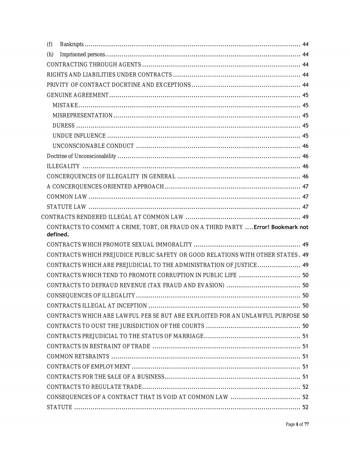Comprehensive Contract Law Notes - Semester 1 2015 - Page 4