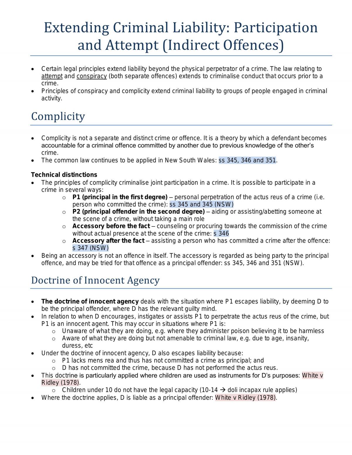 Criminal Law Final Exam Study Notes - Page 28