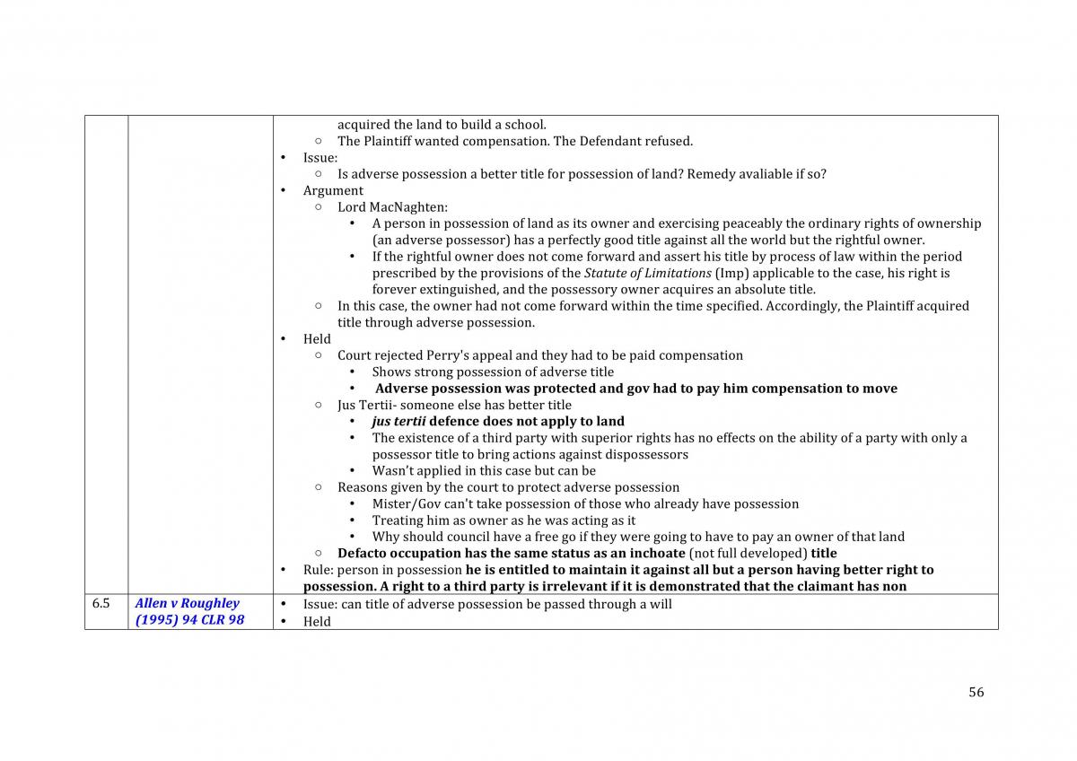 Property Notes for Principles of Private Law - Page 56