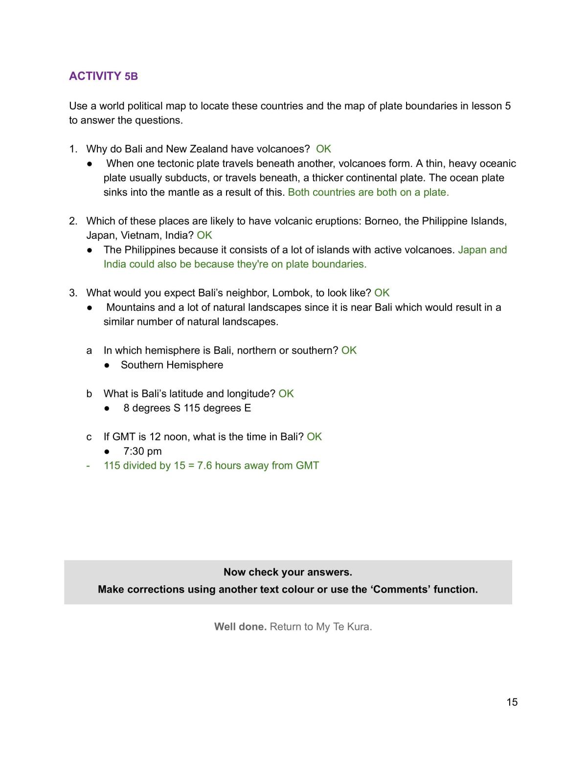 AS91012 activity journal with answers - Page 15