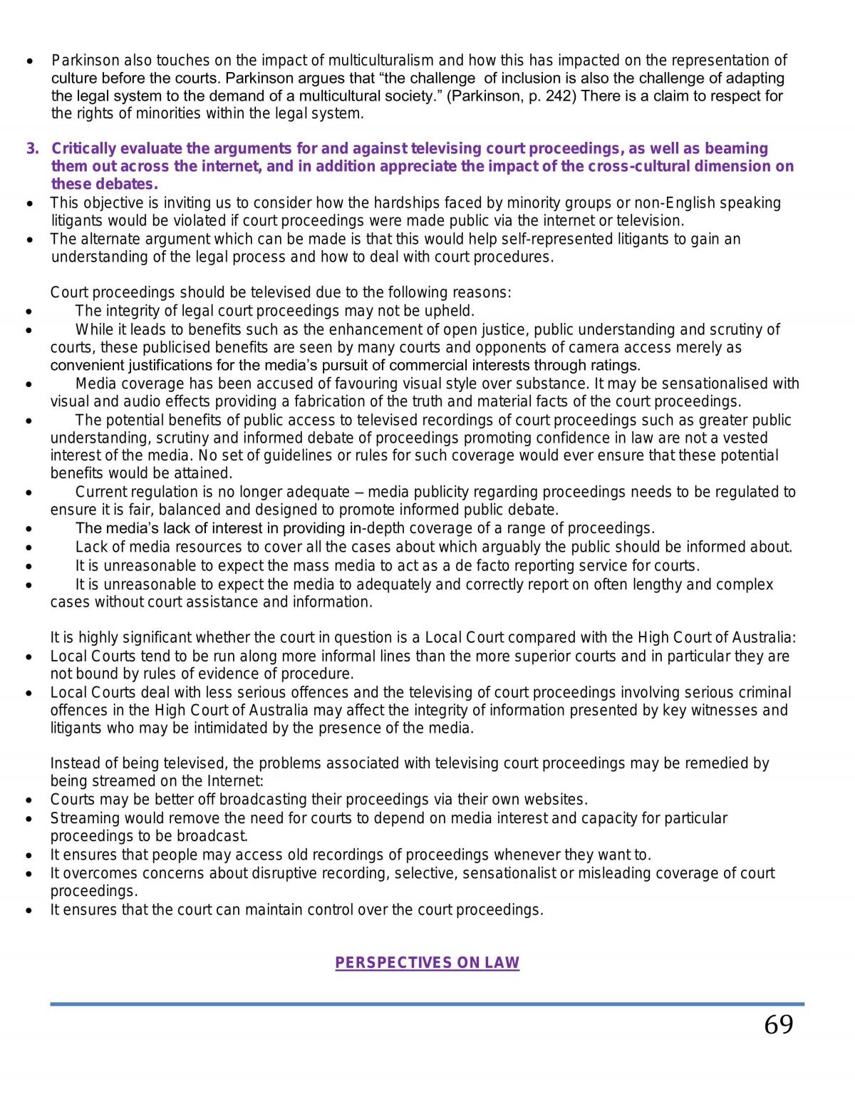Perspectives on Law Final Exam Study Notes - Page 70
