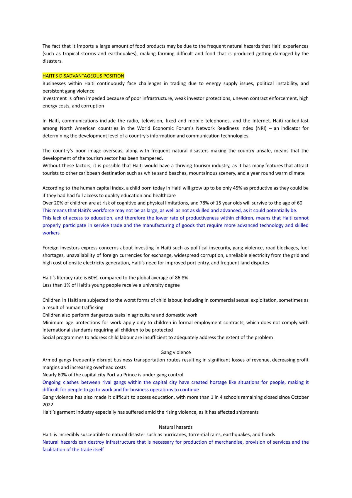 Trade in the contemporary world complete notes - Page 21