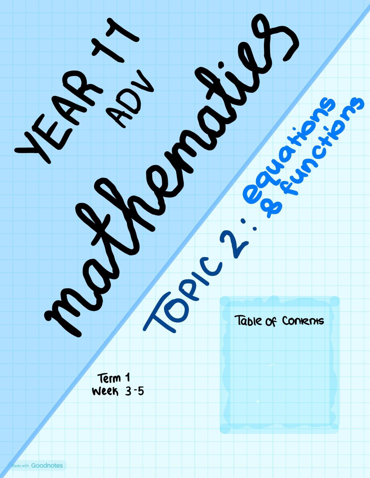 Math Preliminary Study Notes - Functions Topic - Page 16