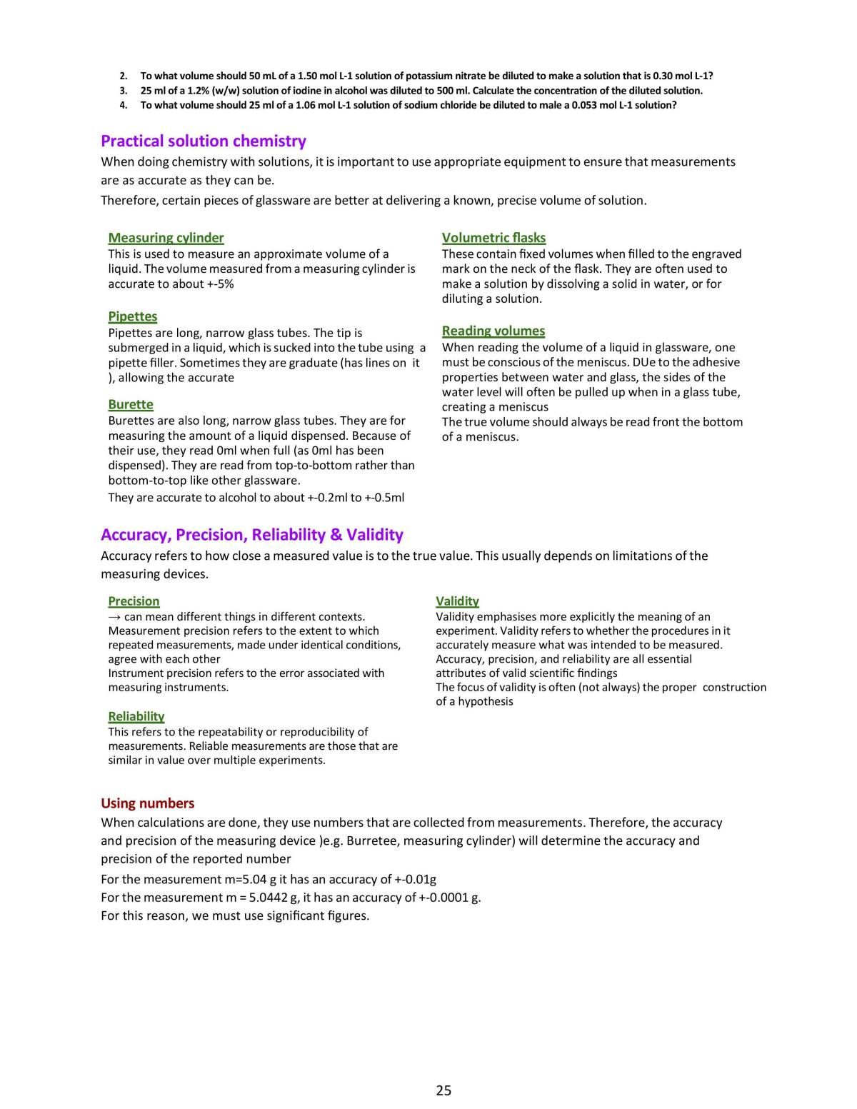 Chemistry Units 1 & 2 - Page 25