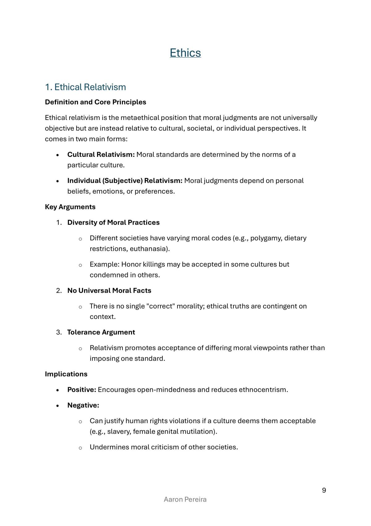 Philosophy and Ethics Unit 1 - Page 9
