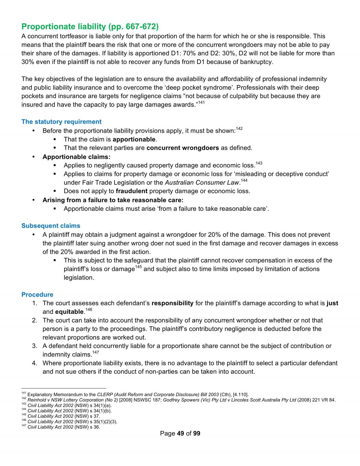 Comprehensive Torts Exam Notes 2015 - Page 49