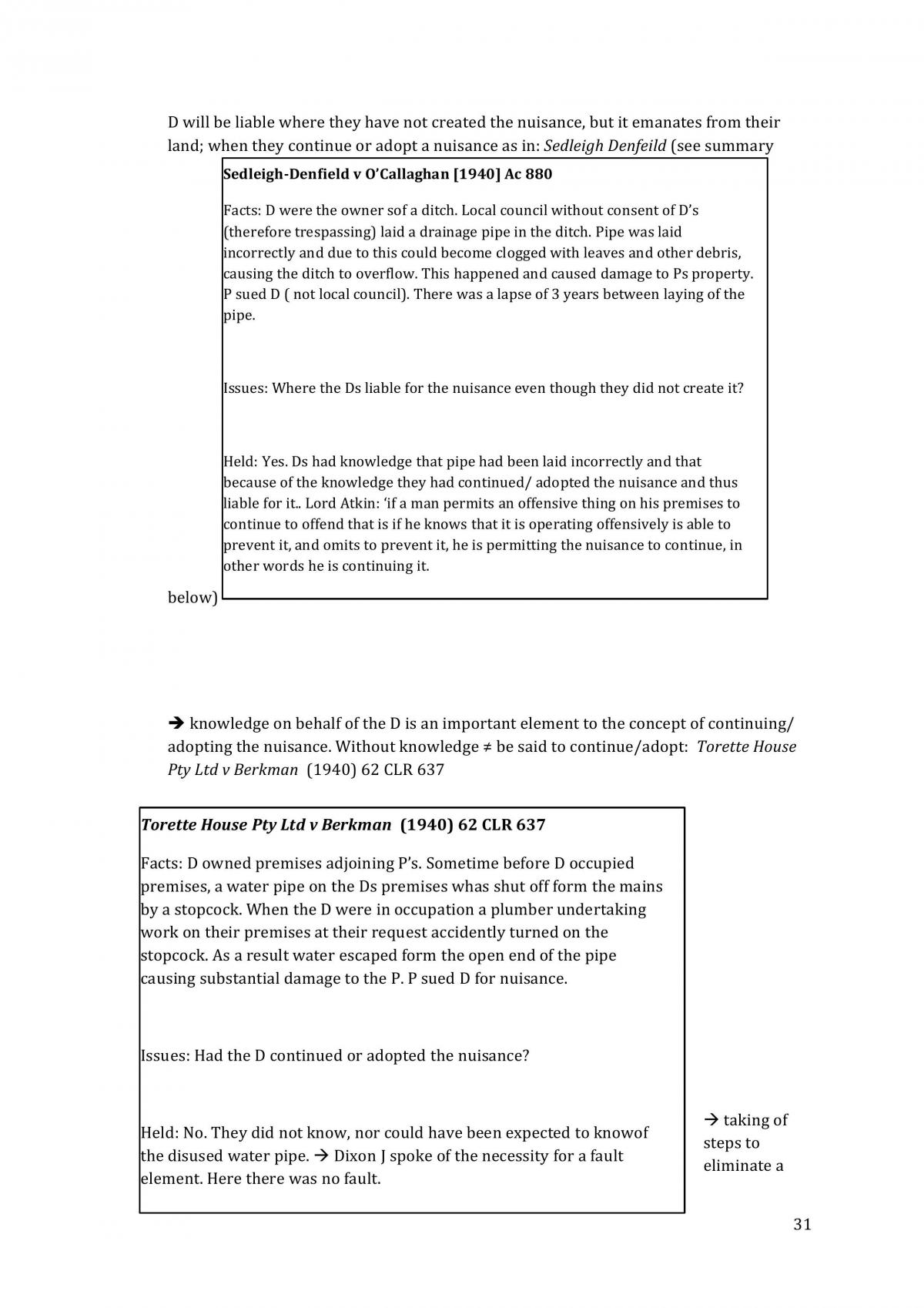 Torts B Study Notes - Page 31