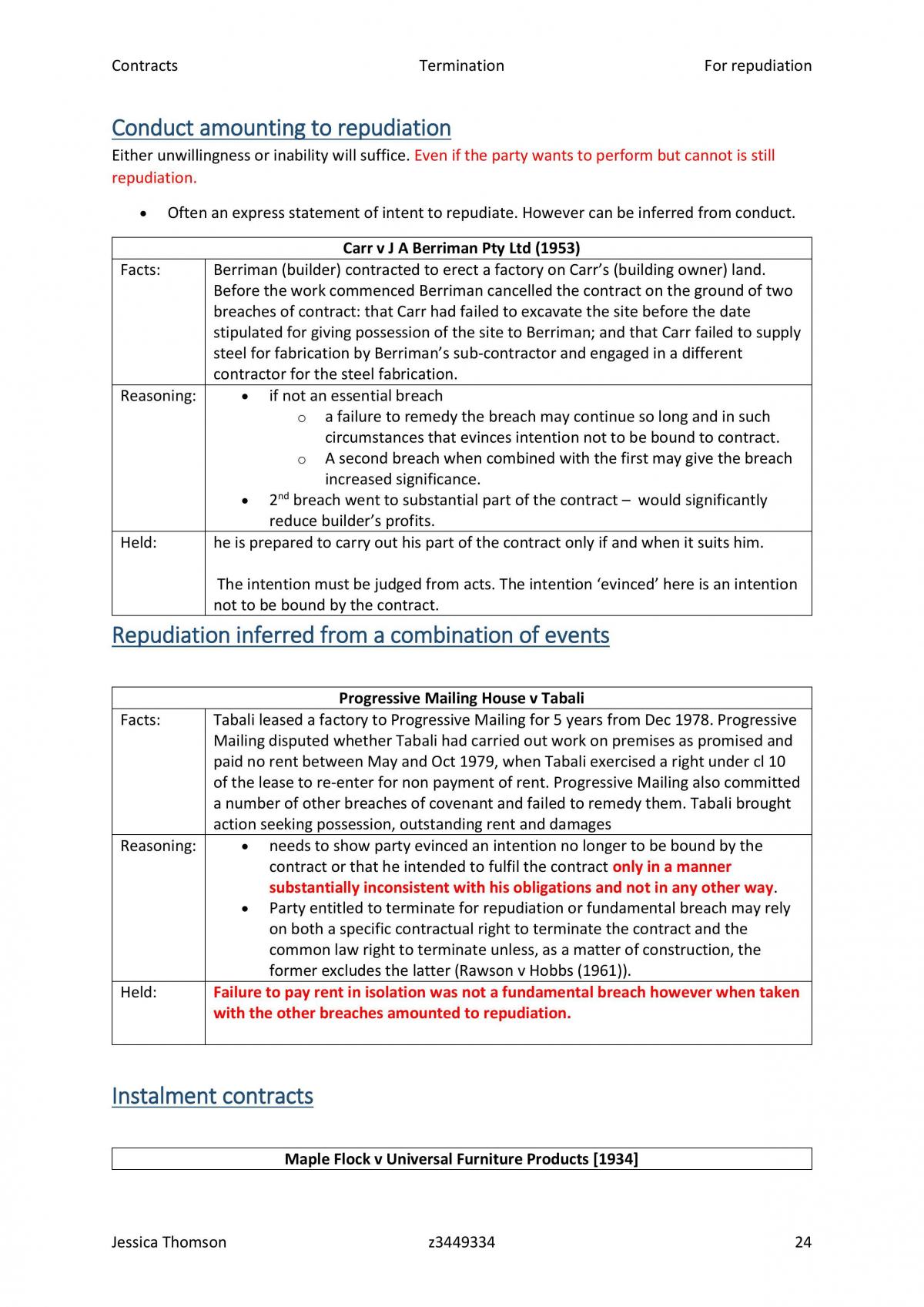 Exam Notes for Contracts - Page 24