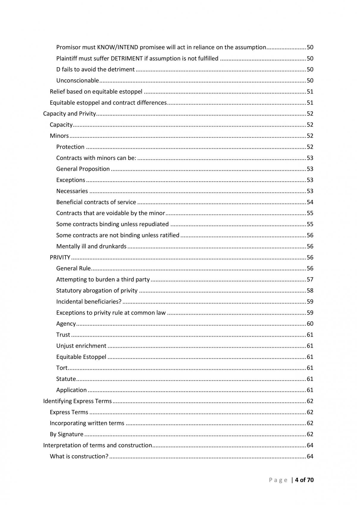 Contracts 1 - Semester 1 2015 Full Notes - Page 4