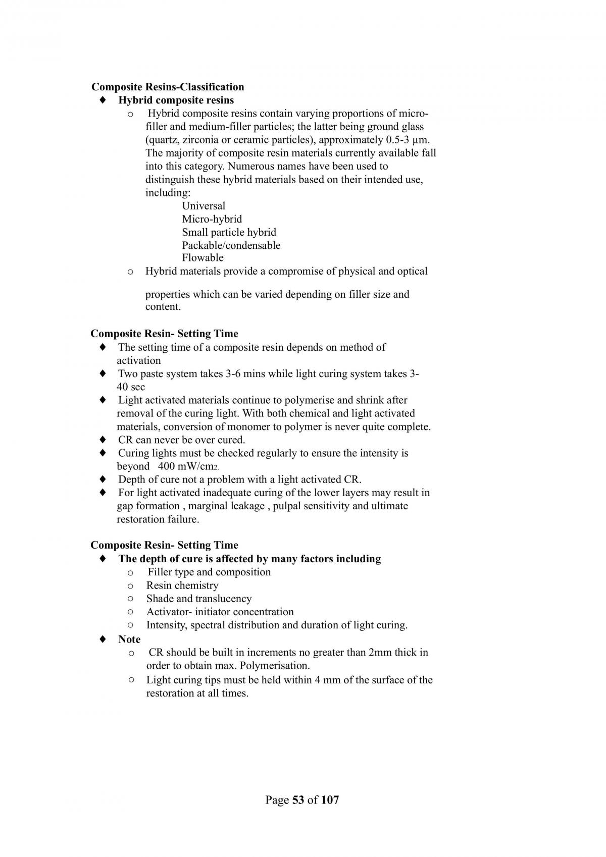 Paediatric Dentistry Notes - Semester 2  - Page 53