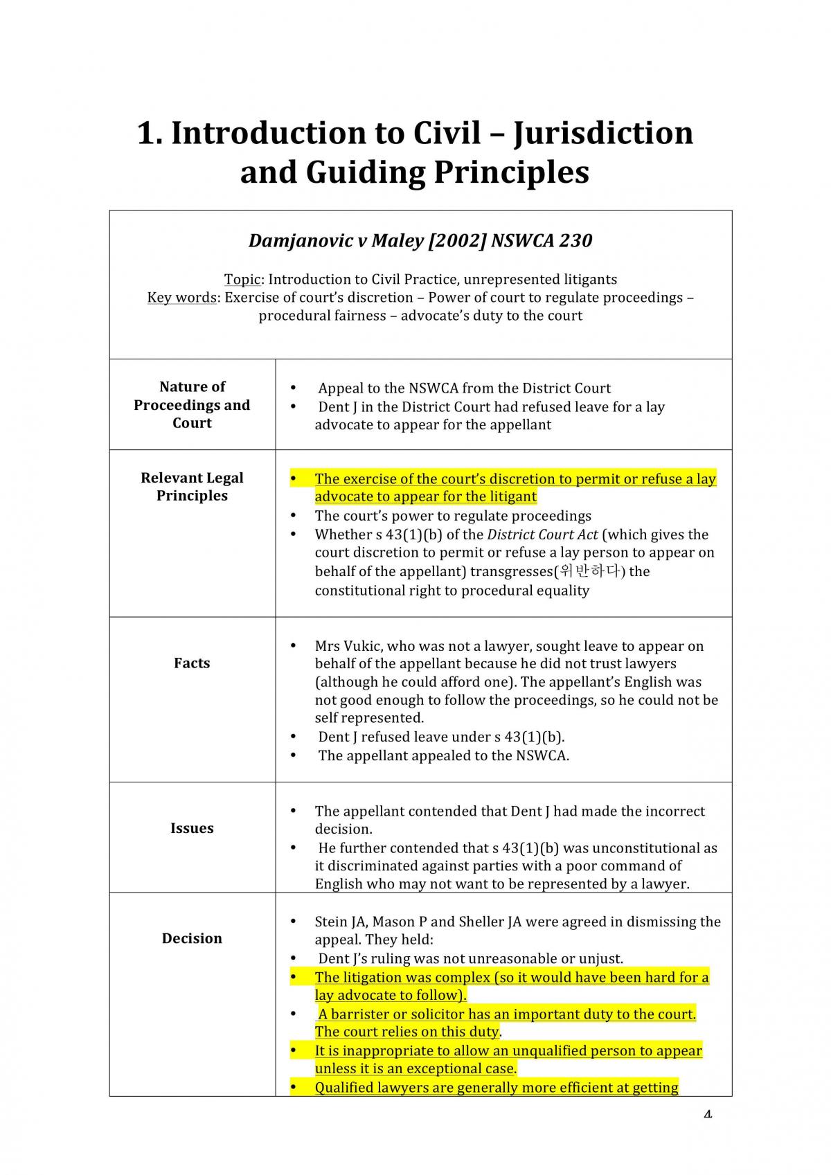 Civil Practice Case Exam Note - Page 4