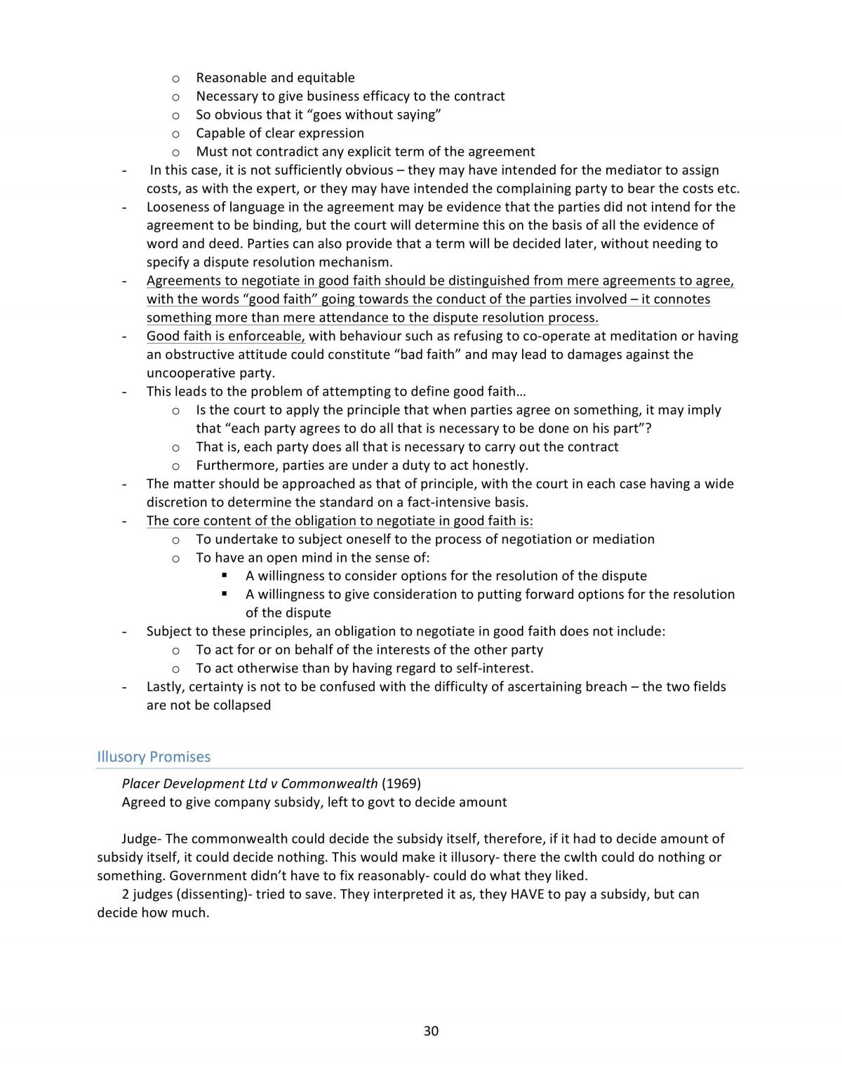 Full contract 1 notes | LAWS1150 - Principles of Private Law - UNSW ...