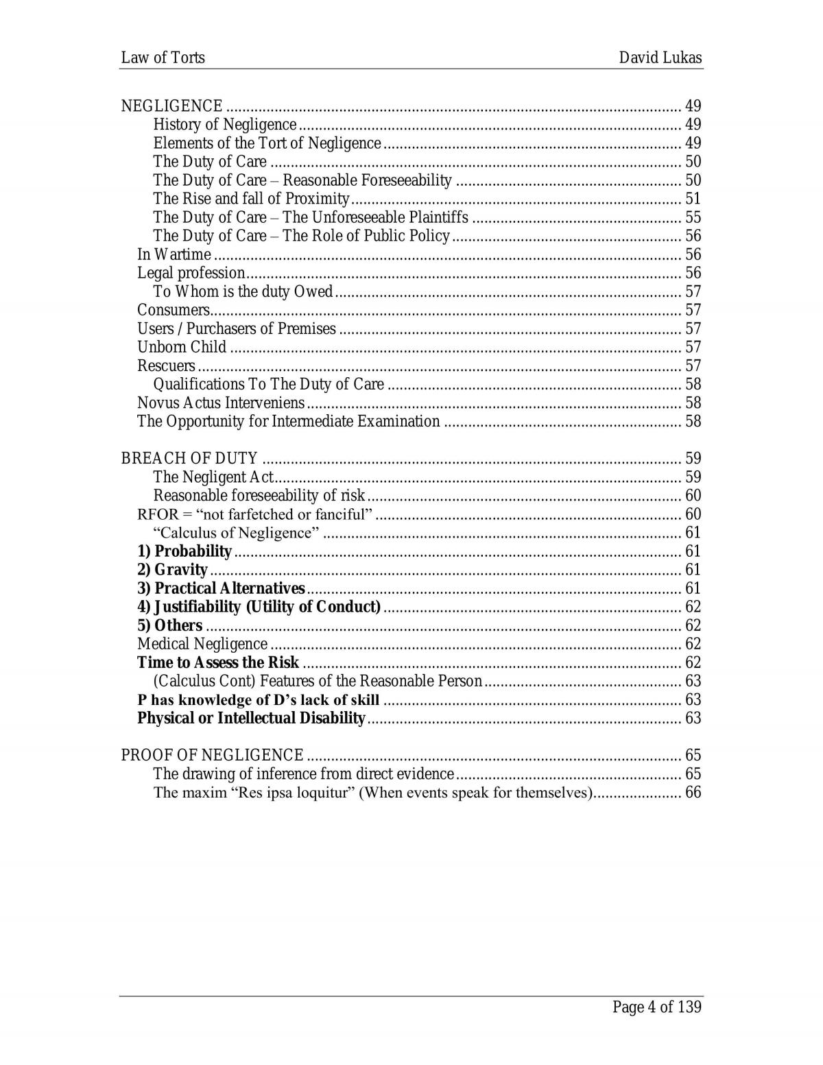 Notes for Torts Exam - Page 4